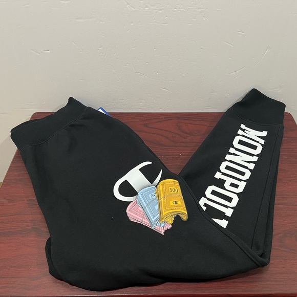 Champion x Monopoly, Reverse Weave Sweatpants, Black - Picture 8 of 16